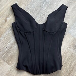 SIMKHAI NWOT Elegant Black Corset Top